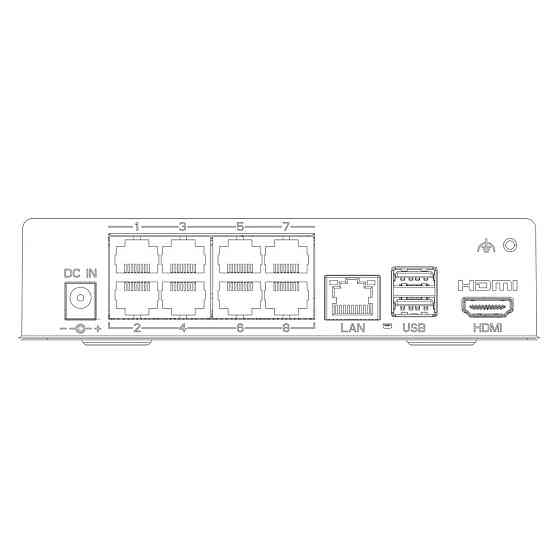 IP-відеореєстратор 8-канальний 8Mp TVT TD-3008H1-8P-A1L (64-64) з 8 портами PoE (77-00465) Киев