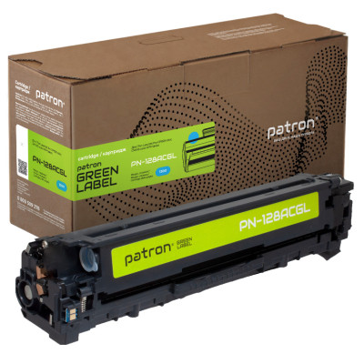 Картридж Patron HP 128A (CE321A) Green Label, cyan (PN-128ACGL) Винница - изображение 1