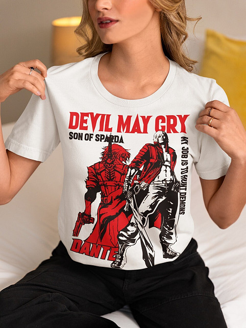 Футболка для мальчика аниме Девил Май Крй Данте оверсайз (рост от 165 до 180 ) Черний AnimeJ0163m Днепр - изображение 5