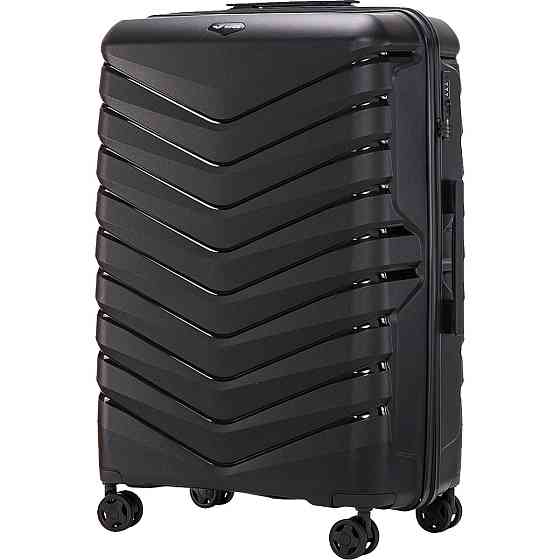 Валіза поліпропіленова WINGS PHX01 велика 75 см чорна Київ