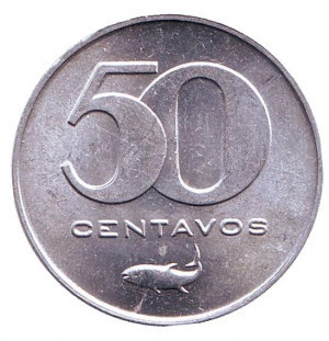 Риба. Монета 50 сентаво. 1977 рік, Кабо-Верде. (БС) Полтава - фото 1