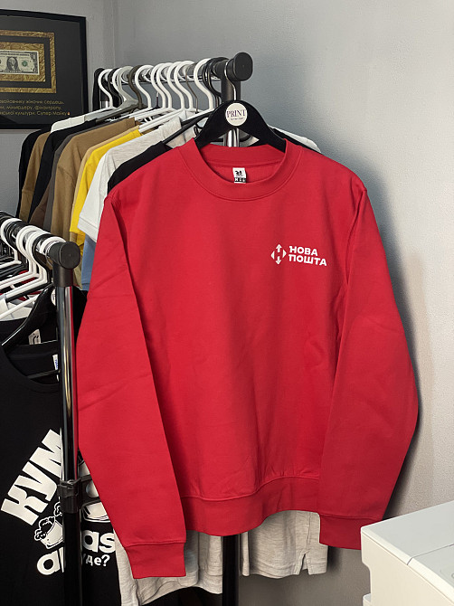 Світшот теплий з логотипом «Нова пошта» для працівників Чернівці - фото 4