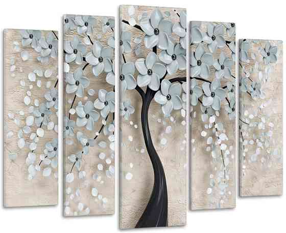Модульна картина у вітальню/спальню Дерево сакураLM007_5 99х140 см Київ