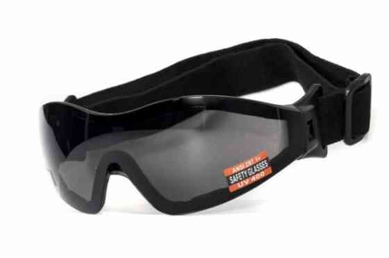 Окуляри захисні з ущільнювачем Global Vision Z-33 (gray) Anti-Fog, чорні Запоріжжя