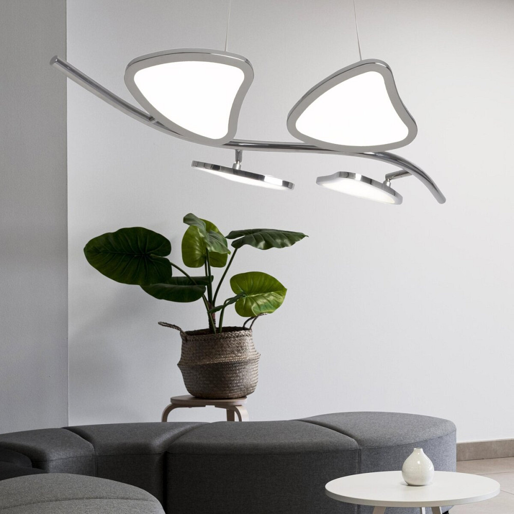 Люстра підвісна світлодіодна пелюстки біла Sirius 2901-4P (64W) Коломия - фото 6