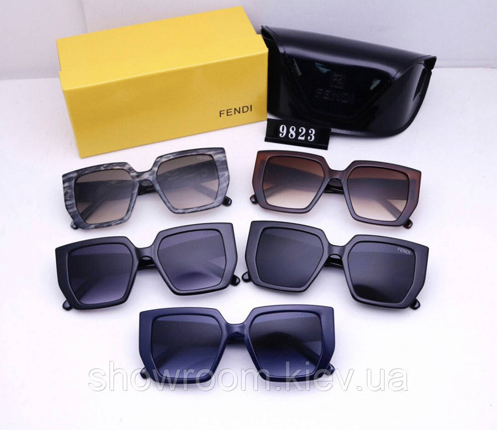 Женские солнцезащитные очки Fendi (1015) black Киев - изображение 2