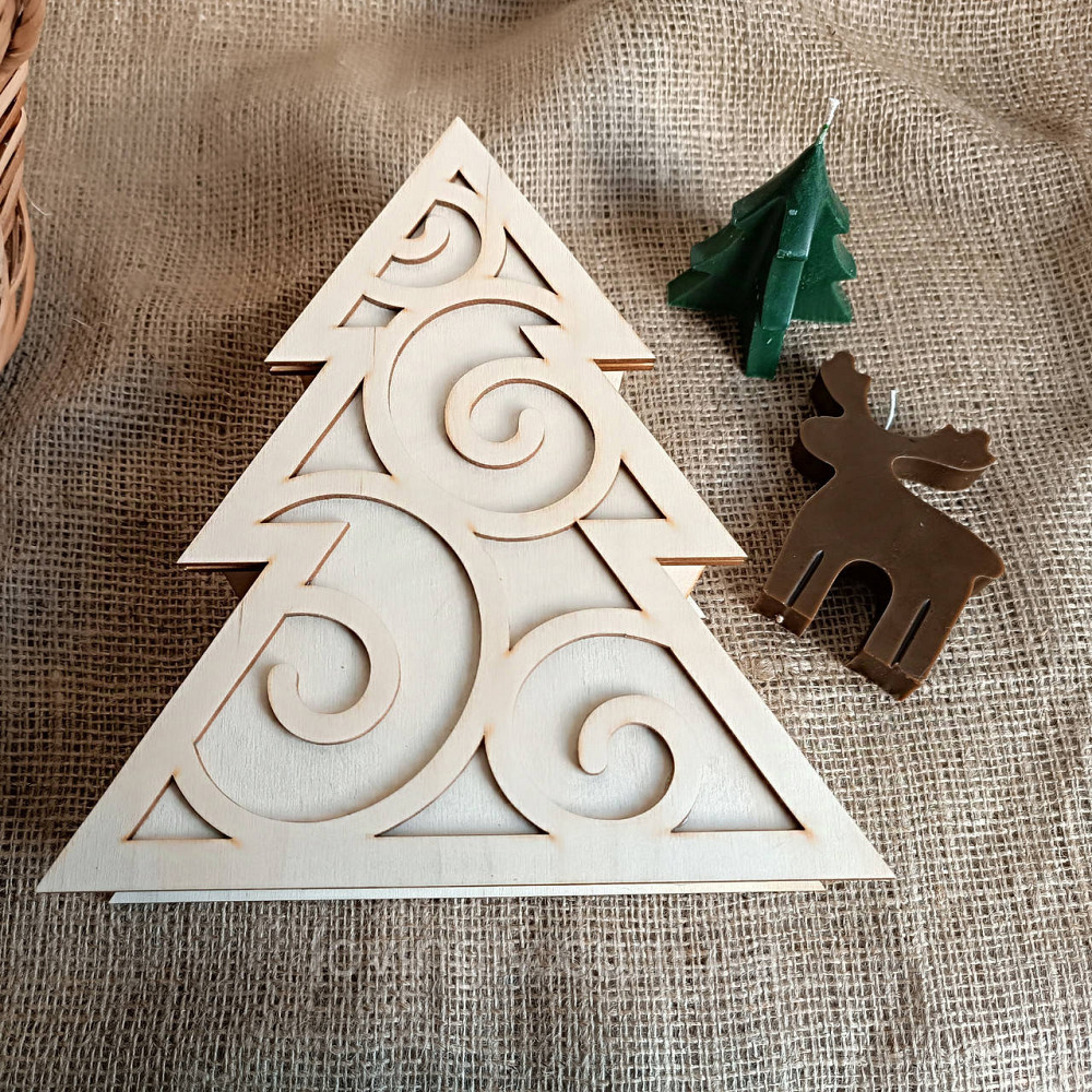 Новогодняя коробка -елка для конфет 24/20/5см Ирпень - изображение 1