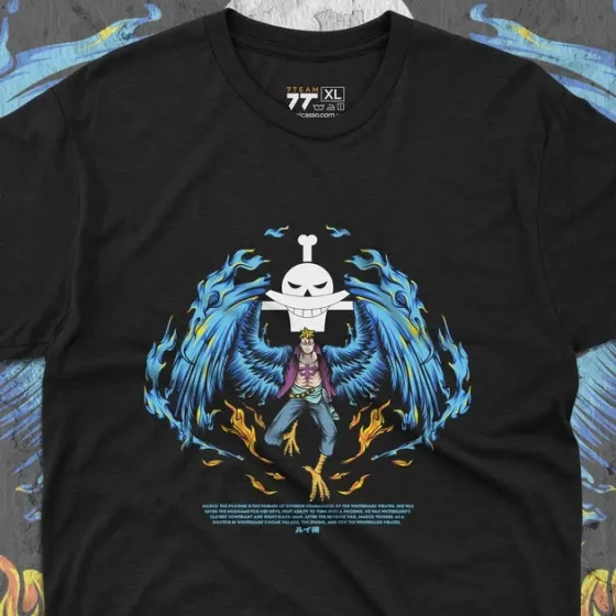 Футболка чоловіча з  принтом Ван Пис Marco The Phoenix Розмір 48 Anime0249 Дніпро