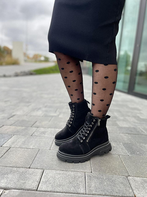 Черевики жіночі RONE BALMAN чорні (зима, замша натуральна) (2760) 36-39 39 Коломия - фото 1