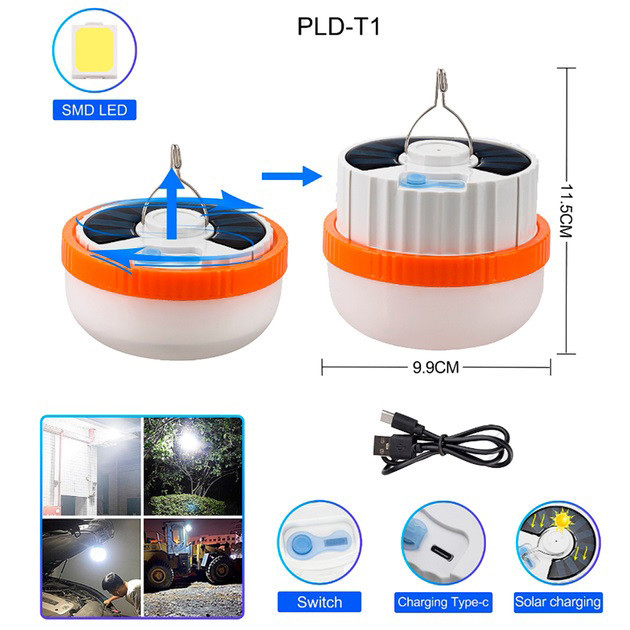 Светодиодный фонарь кемпинг на солнечной батарее T1-SMD MS-21 Киев - изображение 1