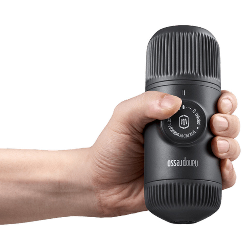 Портативна еспресо-кавоварка Wacaco Nanopresso сіра з чохлом, механічна, для меленої кави Киев - изображение 6