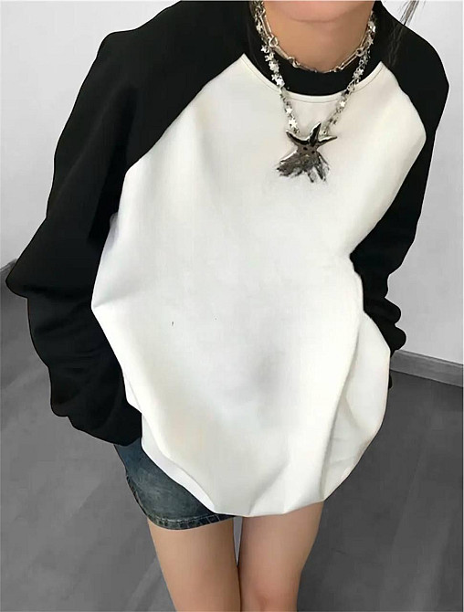 Жіночий повсякденний оверсайз лонгслів з двонитки Одеса - фото 2