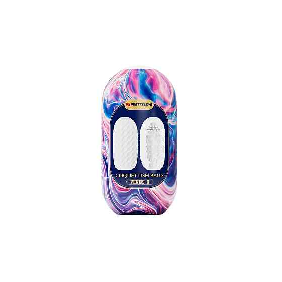 Мастурбатор хай-тек Venus-X Egg VIOLET двусторонний рельеф, белый, фиолетовый, 13.1 х 6.5. см Sex Aura Киев