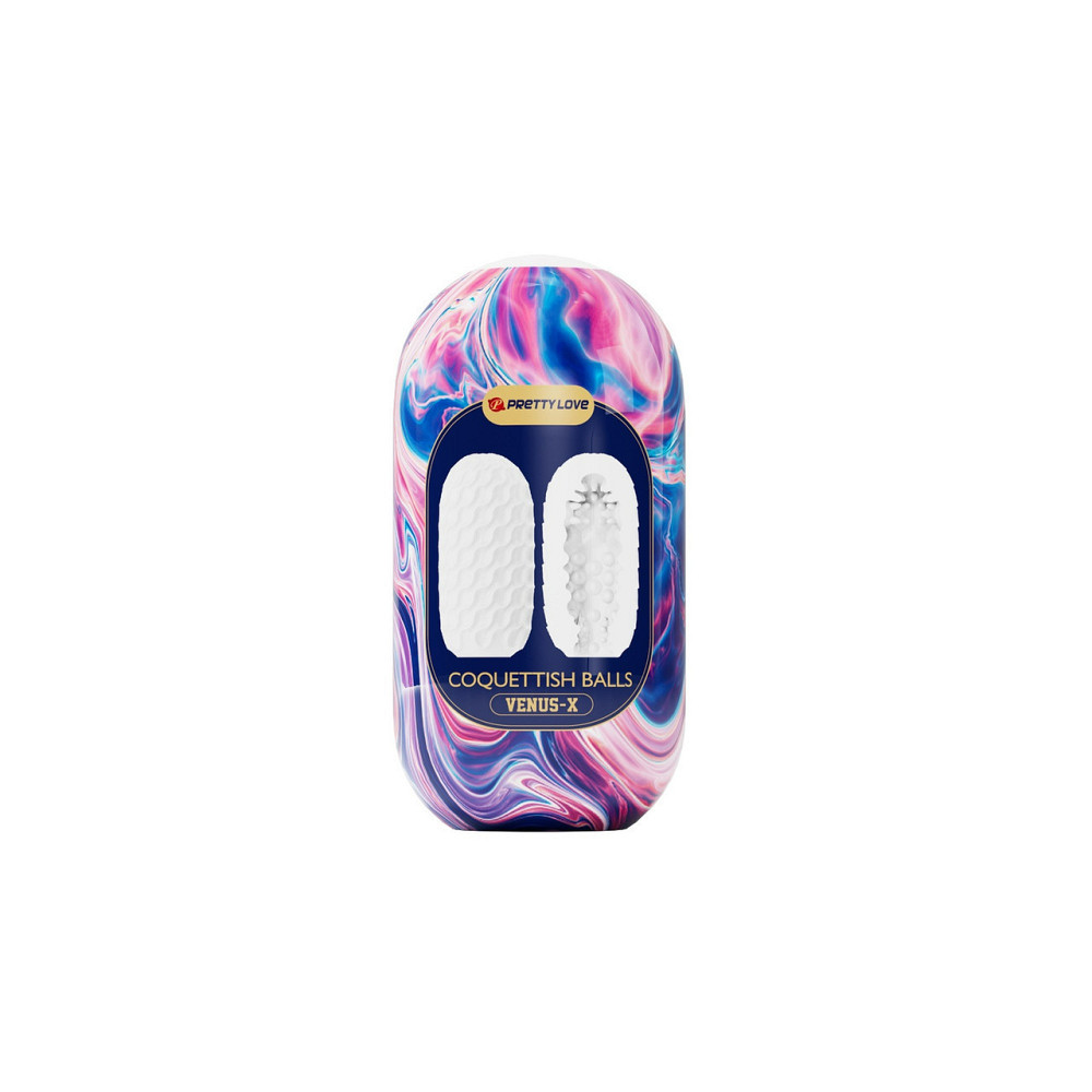 Мастурбатор хай-тек Venus-X Egg VIOLET двусторонний рельеф, белый, фиолетовый, 13.1 х 6.5. см Sex Aura Киев - изображение 1