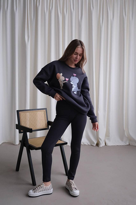 Женский трендовый зимний костюм Графит, 46/48 Одесса - изображение 1