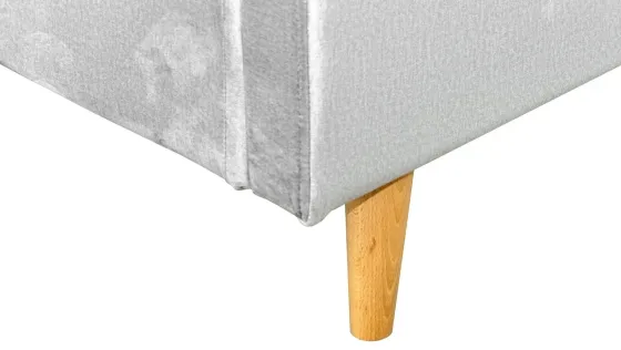 Ліжко Двоспальне Michelle VIP Wood На ніжках 180 х 190 см Monolith 84 З додатковою металевою цільнозварною рамою Сірий Київ