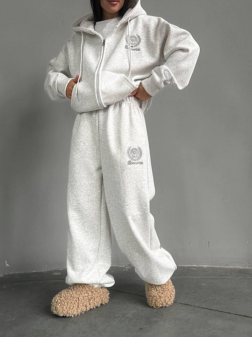 Женский спортивный оверсайз костюм тройка трехнить пенье (турецкий) Одесса - изображение 1