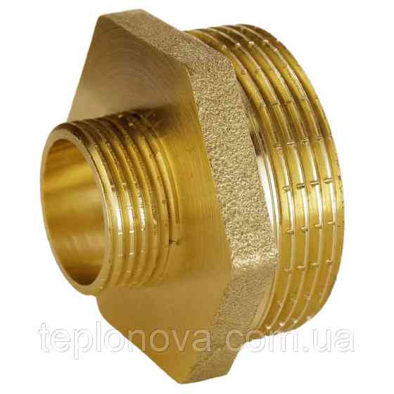 Ниппель редукционный латунный 2″НР х 1″НР штампованный А0543А VA Черновцы