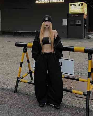 Жіночий теплий костюм оверсайз із накатом тринитка на флісі Чорний Одеса