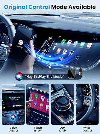 Бездротовий адаптер CarPlay Android Auto Oasplus для iPhone iOS10+ і Android 10+, USB-A Type-C, 5.8Г Київ