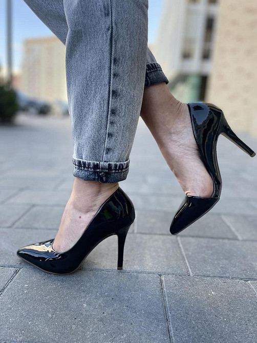 Seastar Туфлі жіночі SEASTAR чорні еко-лак висота підбору 9.5 см.(2406) Коломыя - изображение 2