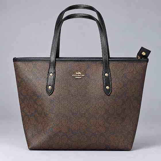 Женская сумка-шоппер Coach коричневая LUX (1386-6) Киев