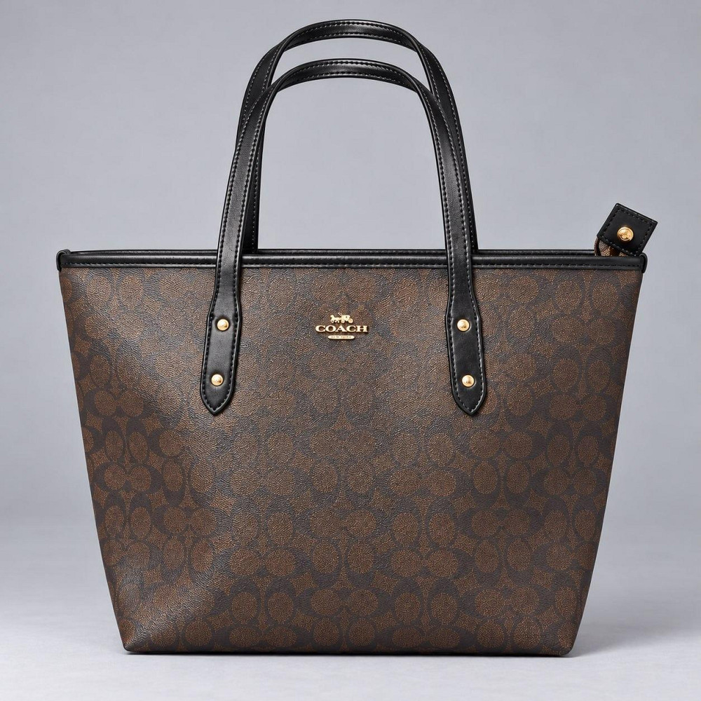 Женская сумка-шоппер Coach коричневая LUX (1386-6) Киев - изображение 1