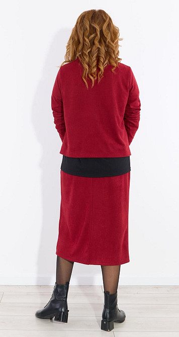 Стильний замшевий костюм зі спідницею (52) Київ - фото 6