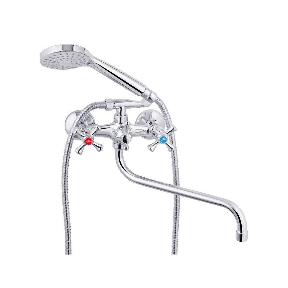 Смеситель для ванны Kroner KRM Rhein - C073 с душевым гарнитуром, хром Киев - изображение 1