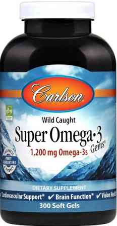 Омега-3, рыбий жир Carlson Super Omega-3 Gems 600 мг 300 капс Киев