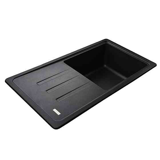 Гранітна мийка Globus Lux LUGANO чорний металік 780х435мм-А0001 Київ