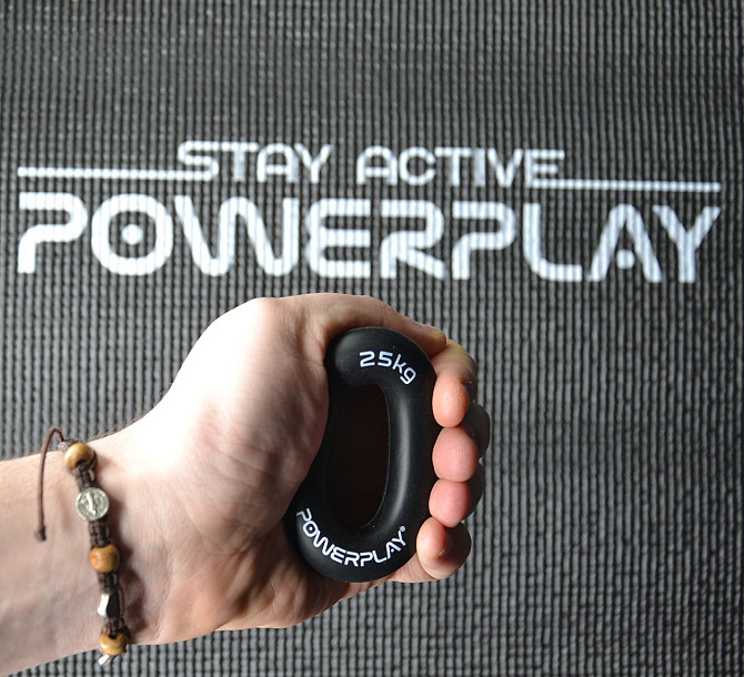 Еспандер кистьовий силіконовий PowerPlay PP-4324 Hand Grip Ring Hard 25 кг. Чорний Каменское - изображение 7