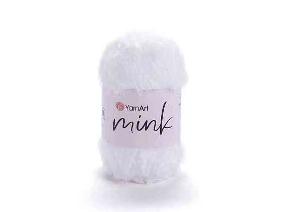 Пряжа Mink белый 100% полиамид 75м 50г арт.345 - White 10шт/уп ТМ YARNART Киев