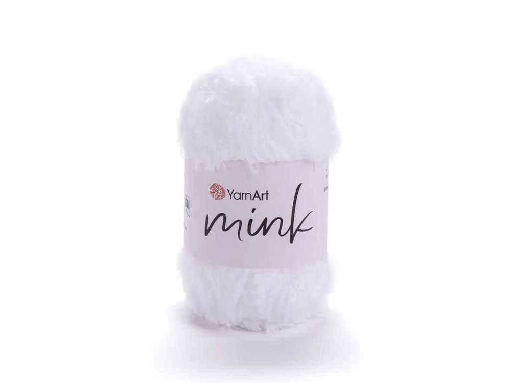 Пряжа Mink белый 100% полиамид 75м 50г арт.345 - White 10шт/уп ТМ YARNART Киев - изображение 1