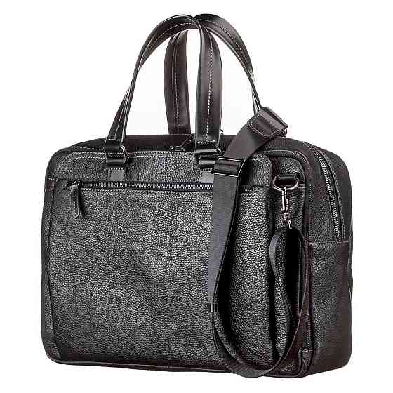 Сумка чоловіча шкіряна Чорна (SHVIGEL) Київ