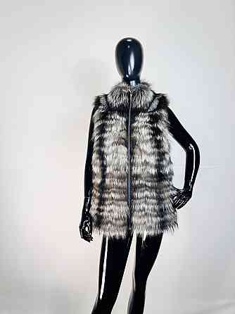 Жилетка хутряна жіноча з чорнобурки Сірий 48 Харків