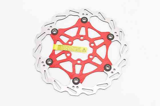 Гальмівний диск 160мм, кріпл. 6 болтів, на алюмінієвому павуку, червоний FD-01 Киев