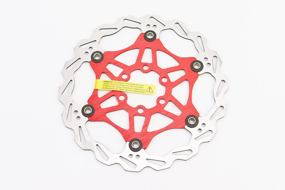Гальмівний диск 160мм, кріпл. 6 болтів, на алюмінієвому павуку, червоний FD-01 Киев - изображение 2