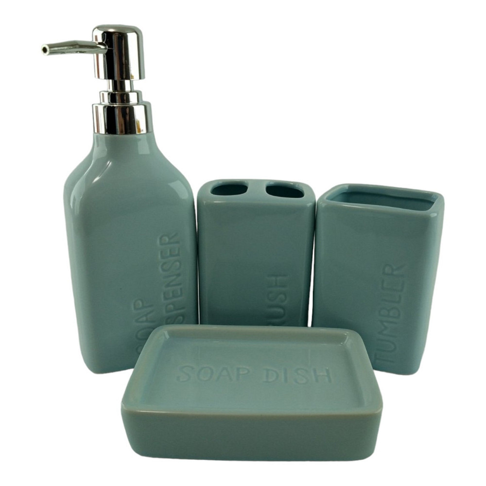 Набор для ванной комнаты керамика голубой Киев - изображение 1