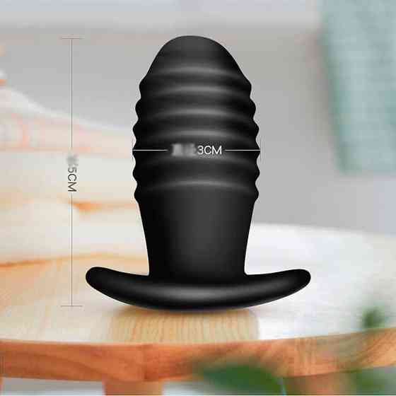 Анальная вибро-пробка - Черный - 5*3 см – Анальные игрушки Винница