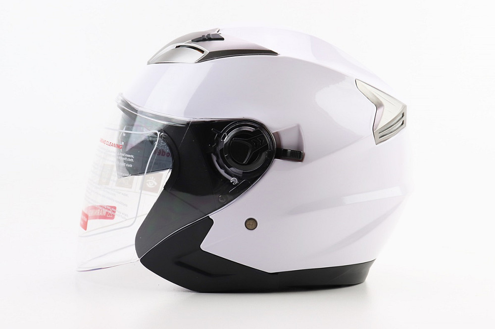 Шолом відкритий+відкидні окуляри BLD-708 М (57-58см), БІЛИЙ глянець Киев - изображение 4