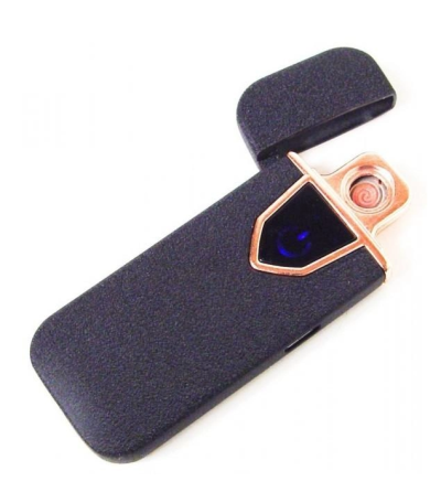 Спіральна сенсорна електрична запальничка USB UKC 711 Black 6748 Київ