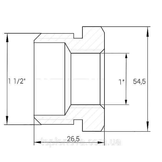 Футорка 1 1/2"х1" НВ нікельована NF753S OPTIMUM Чернівці