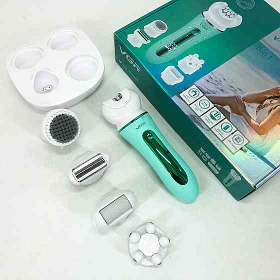 Жіночий акумуляторний епілятор для тіла VGR 5 в 1 V-751, Для чищення п'ят електрична TK-25 Івано-Франківськ