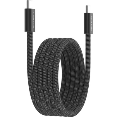 Дата кабель USB-C to USB-C 1.0m 60W Magnet Braided Black Canyon (CND-CCMG60AB15B) Вінниця - фото 2