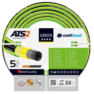 Шланг для поливу Cellfast GREEN ATS, 1/2&quot;, 25м, 5 шарів, до 30 Бар, -20…+60°C (15-100) Вінниця