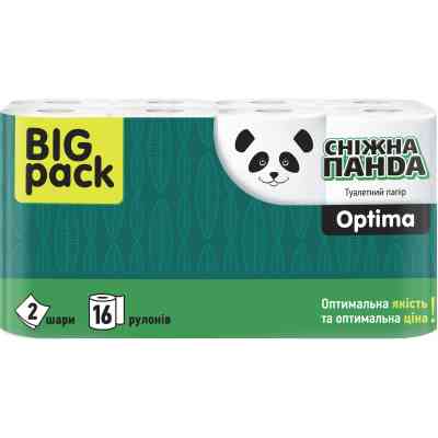 Туалетная бумага Сніжна Панда Optima 2 слоя 16 рулонов (4820183970909) Винница