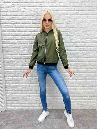 Жіноча вітровка з щільної плащівки "Leland" оптом | Розпродаж моделі 42-44, Хакі Київ