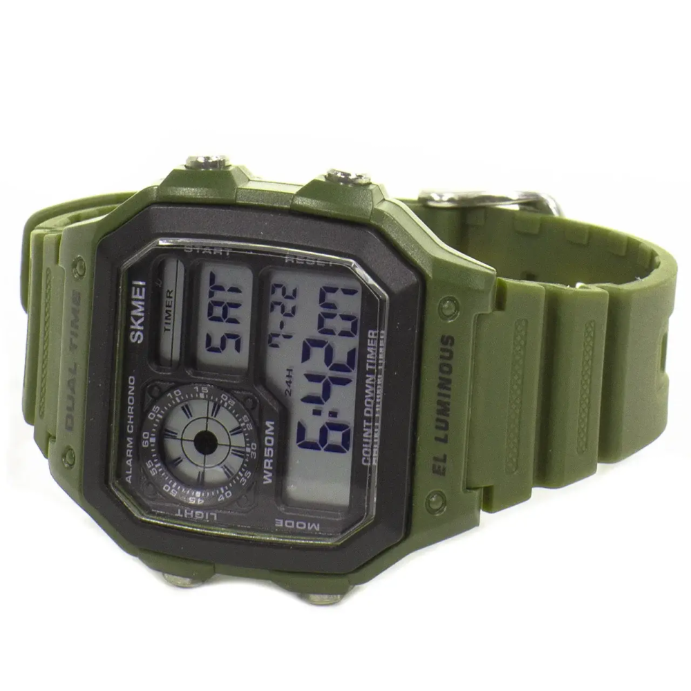 Мужские спортивные наручные часы Skmei 1299 Зеленый Винница - изображение 8