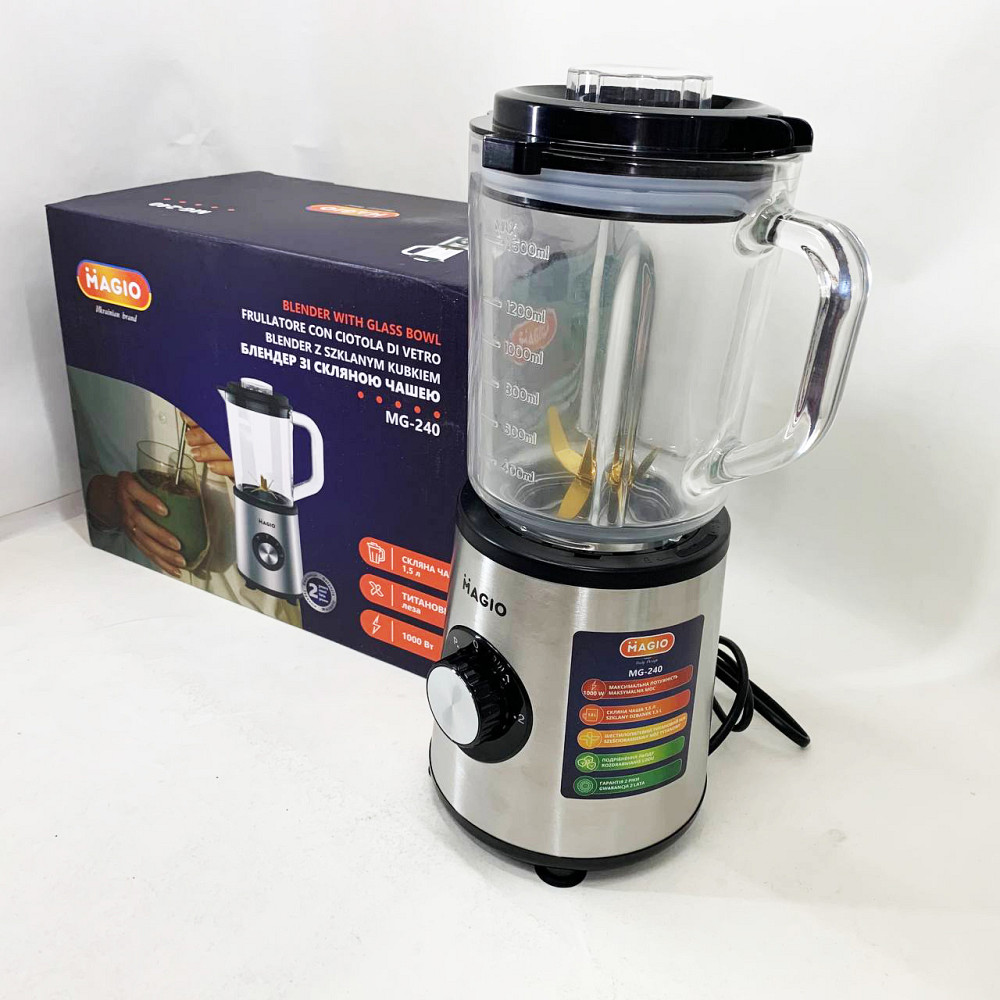 Блендер міксер смузі MAGIO MG-240 1000 Вт, Блендер подрібнювач Електричний подрібнювач DW-20 Івано-Франківськ - фото 9
